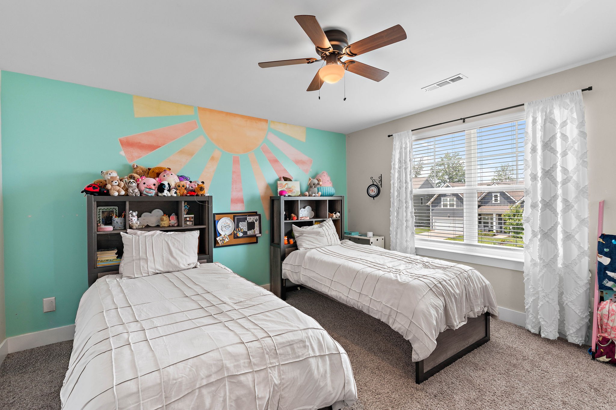 1327 Batbriar Road Murfreesboro, TN 37128 - Photo 19 of 33 a bedroom with two large bed and a chandelier