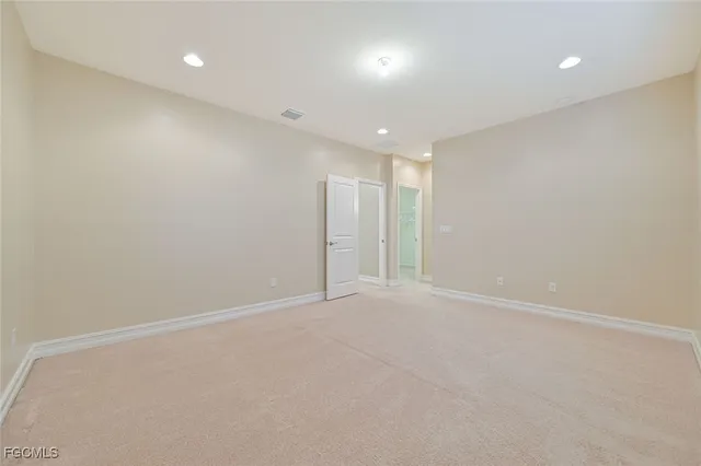 an empty room with an entryway