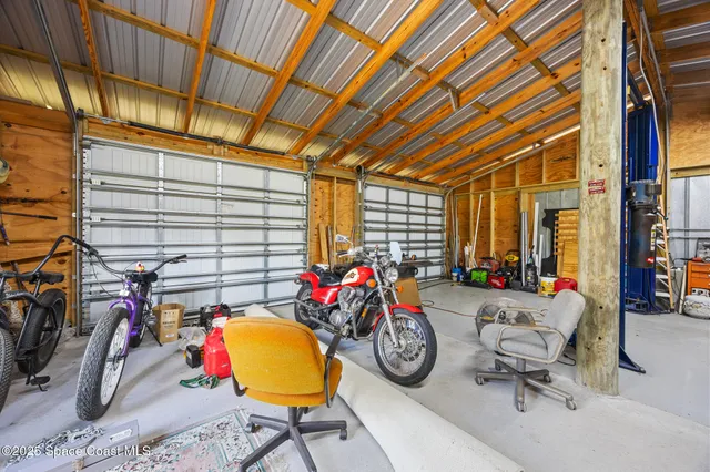 a view of a park with a slide