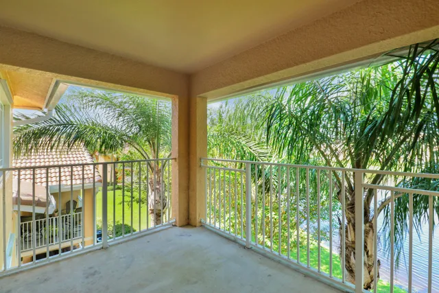 a view of a garden from a room
