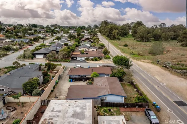 an aerial view of a city