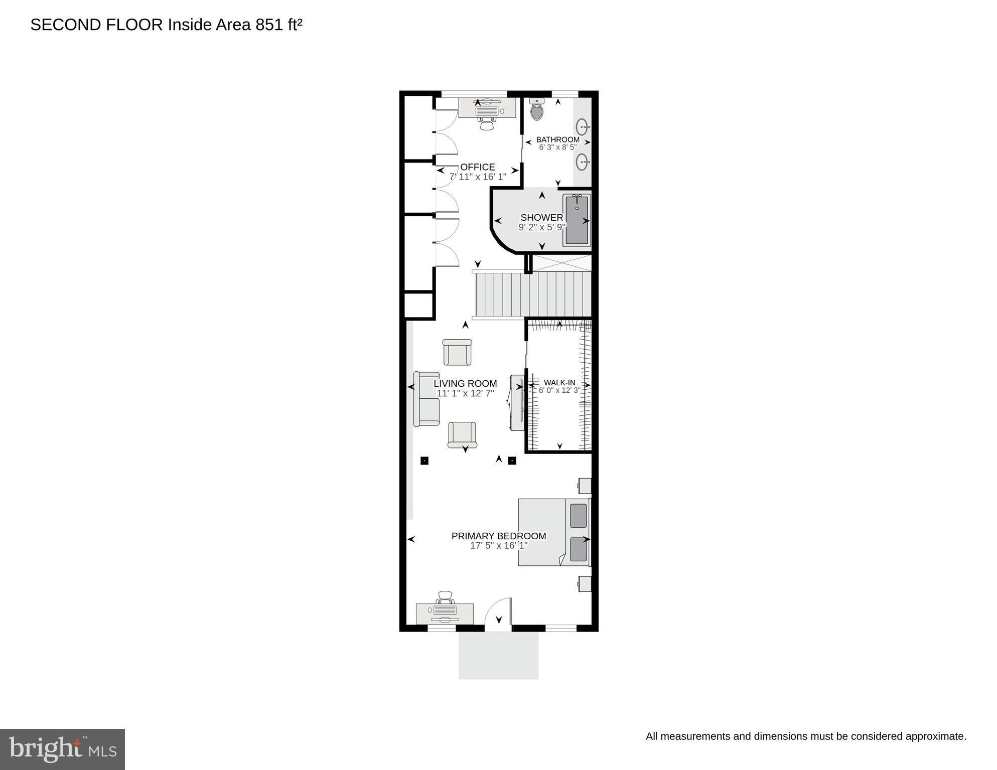 436 M Street Northwest, Unit 5 Washington, DC 20001 - Photo 28 of 30 Upper Floor Floorplan