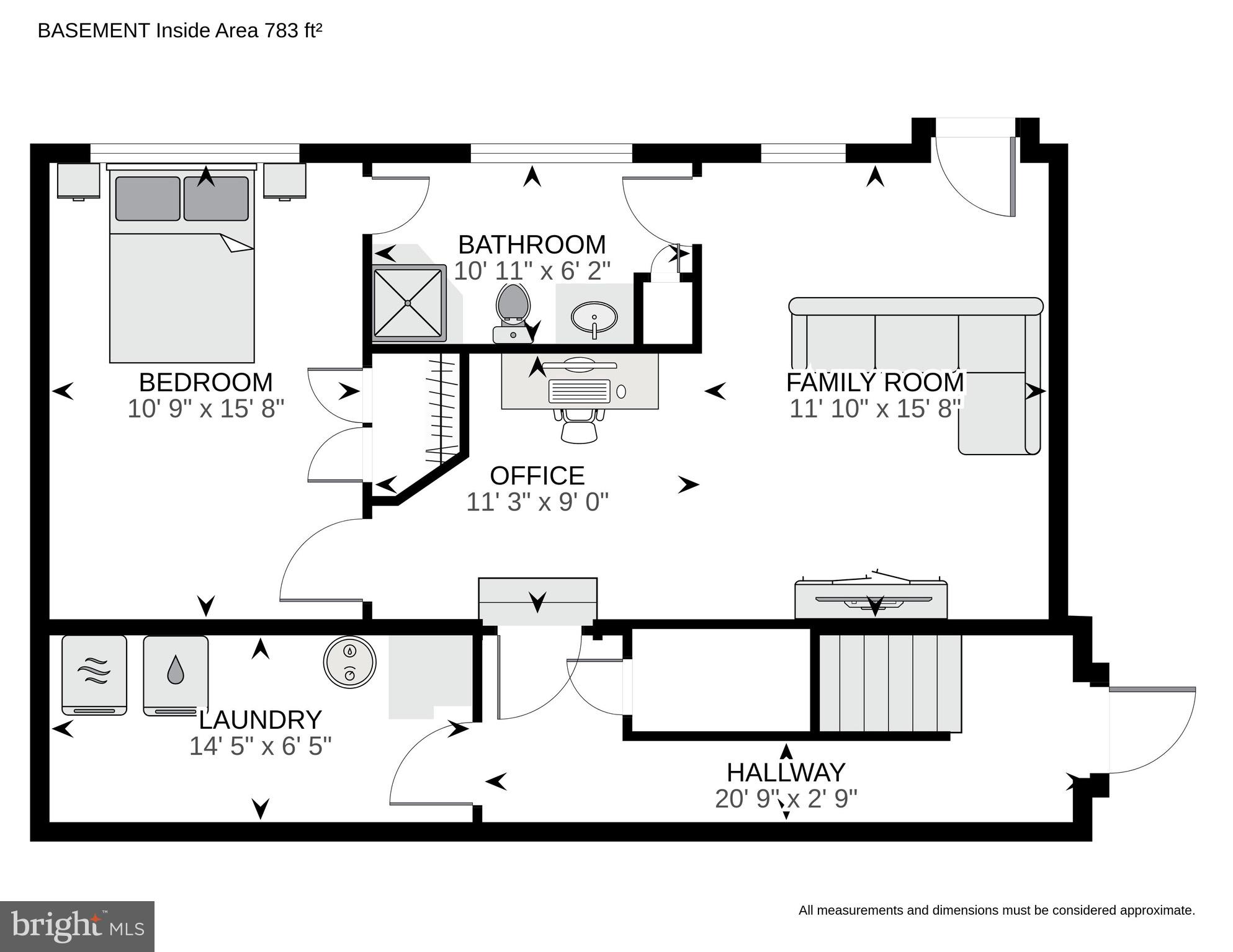 436 M Street Northwest, Unit 5 Washington, DC 20001 - Photo 29 of 30 Lower Floor Floorplan