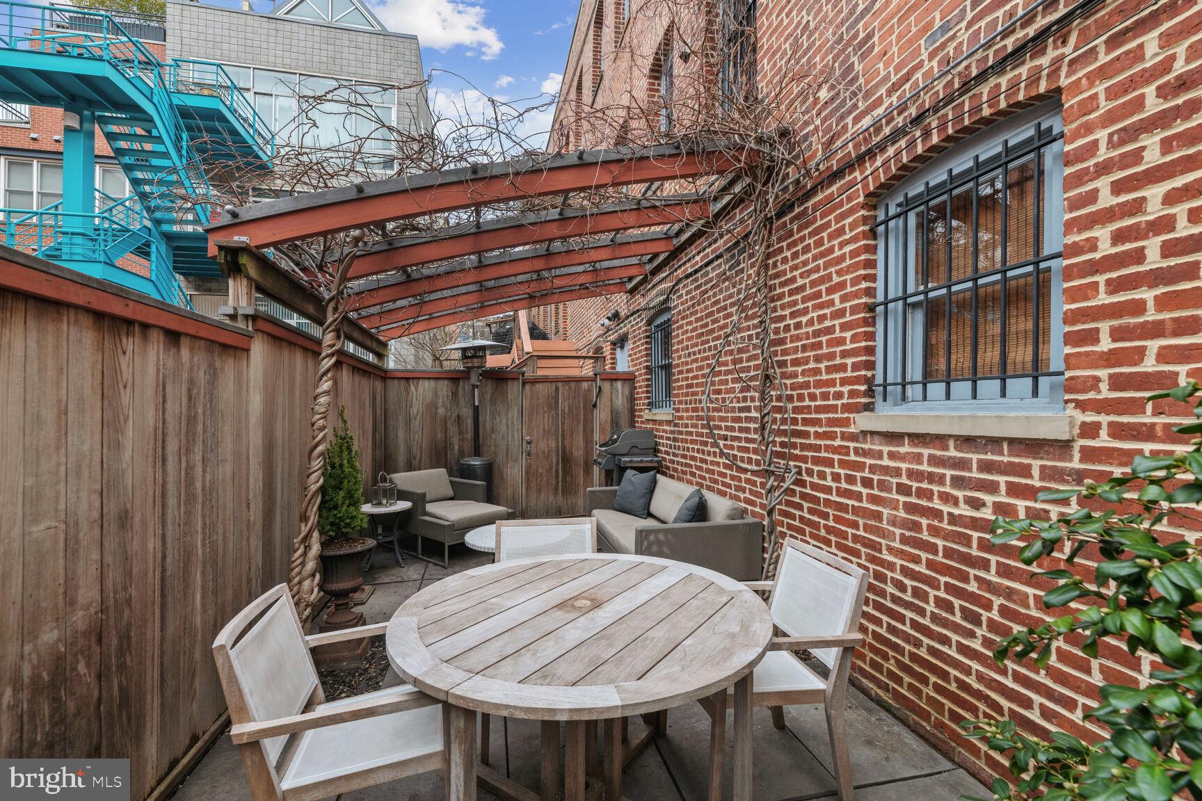 436 M Street Northwest, Unit 5 Washington, DC 20001 - Photo 23 of 30 Private Patio with Dining and Seating Sections