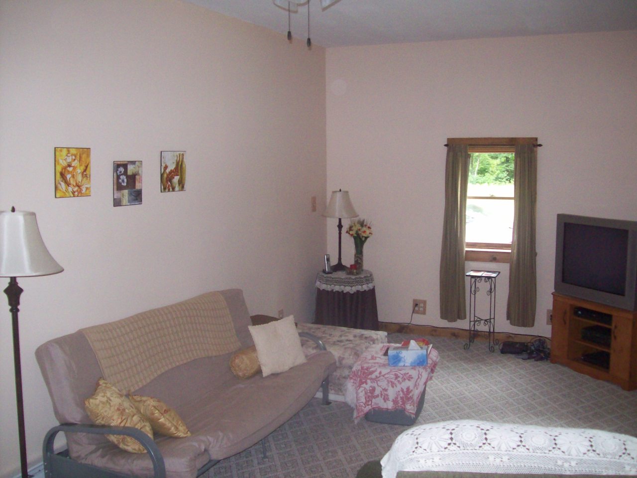 496 Dimmock Road Otis, MA 01253 - Photo 9 of 22 a living room with furniture and a flat screen tv