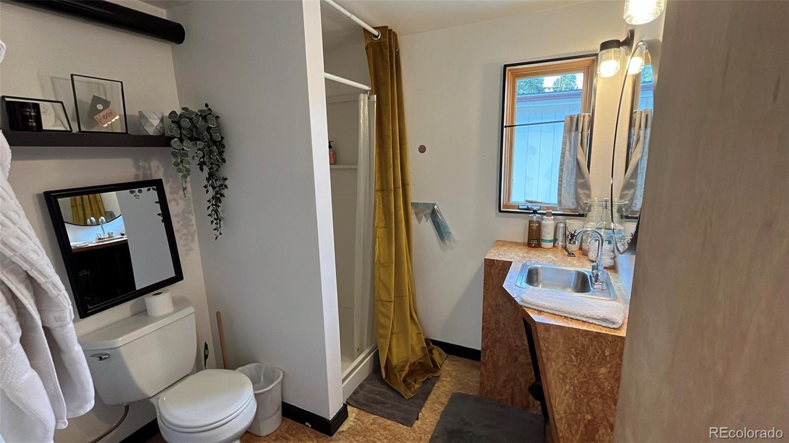 847 Airport Road Breckenridge, CO 80424 - Photo 11 of 24 a bathroom with a toilet sink and mirror