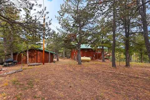 a view of a house with a yard and tree