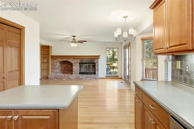 a view of a livingroom with a fireplace