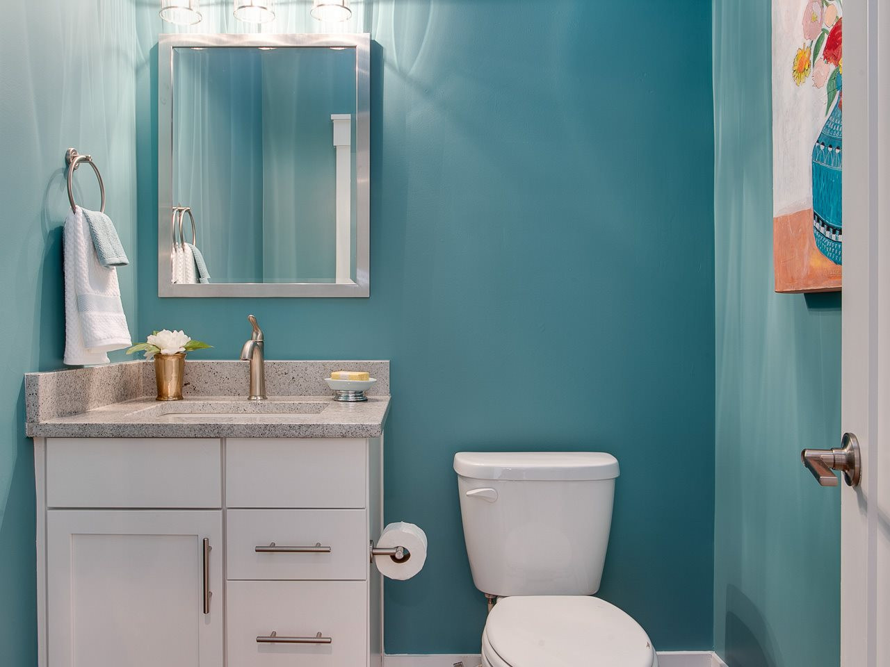 1204 North Roxboro Street Durham, NC 27701 - Photo 18 of 30 This powder bathroom provides color and personality!