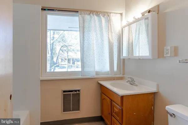 a utility room with a window
