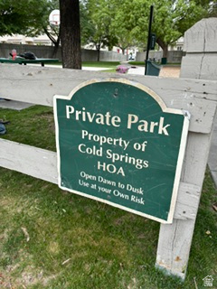7936 Wycliffe Way Eagle Mountain, UT 84005 - Photo 28 of 37 Private park signage indicating HOA property