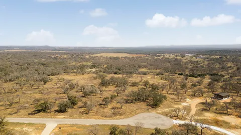 an aerial view of residential house and trees