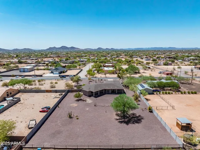 an aerial view of multiple house