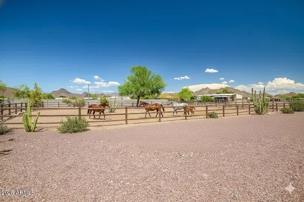 a view of a road with a barbeque