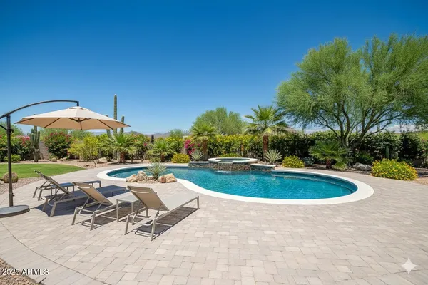 a view of swimming pool and outdoor space