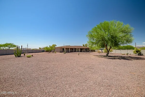 a view of a house with a patio