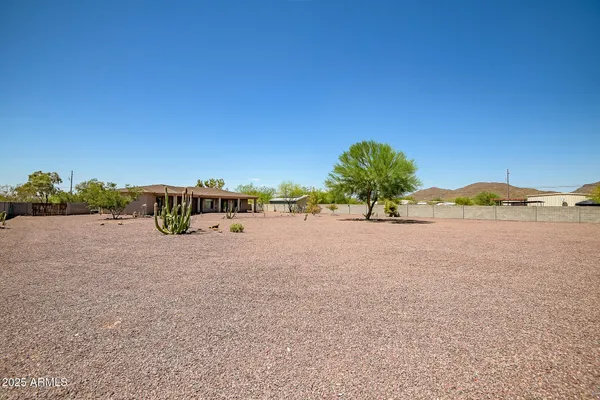a view of a backyard