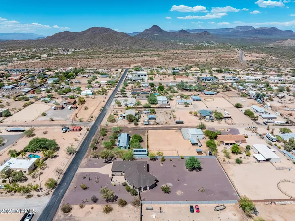 an aerial view of a city