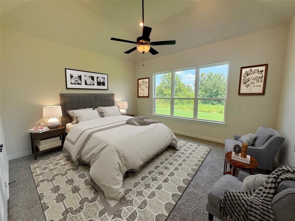 216 Slimp Bluff Azle, TX 76020 - Photo 9 of 26 a bedroom with a bed and wooden floor