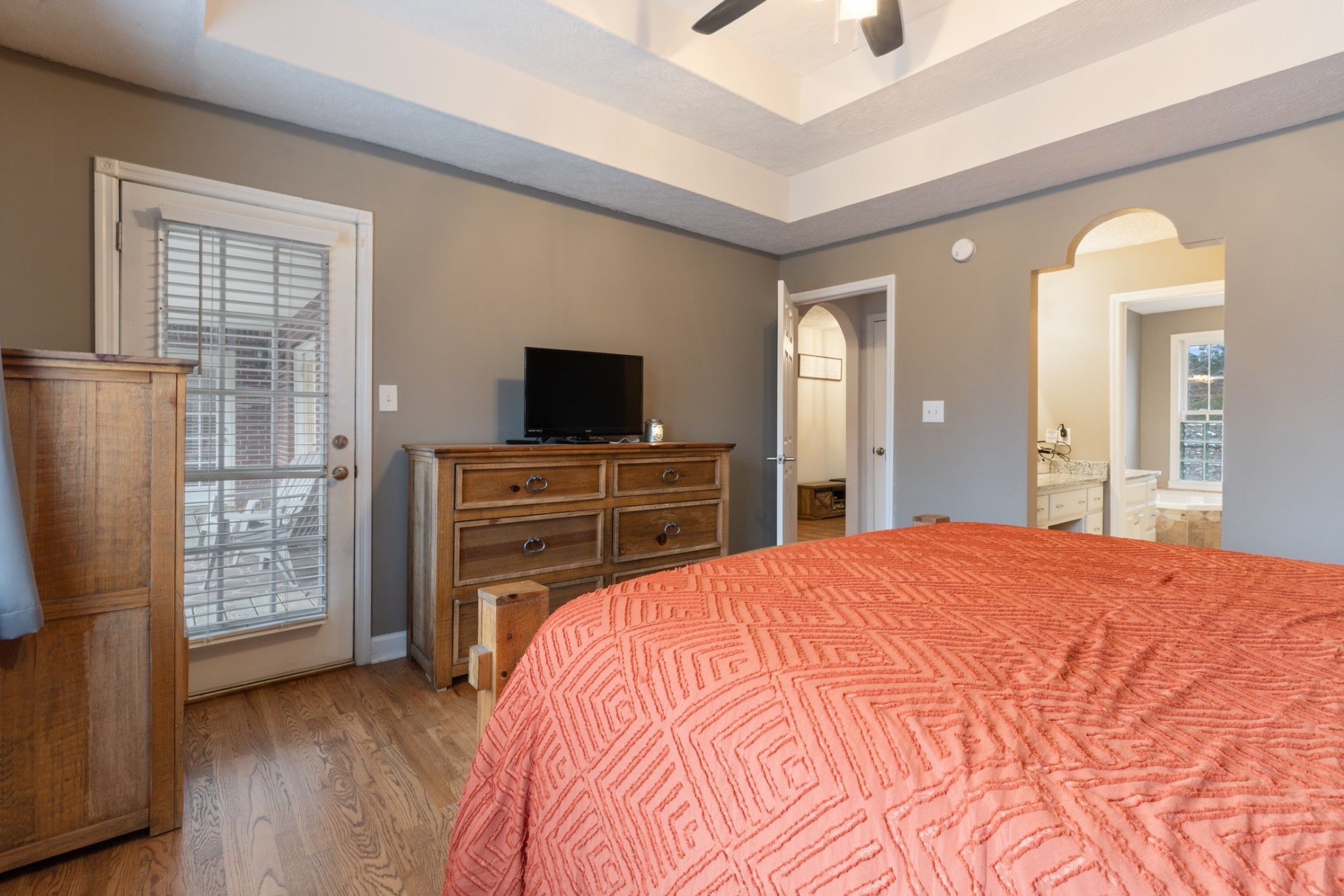 2323 Nubbin Ridge Road Dickson, TN 37055 - Photo 26 of 51 a bedroom with a bed and a flat screen television