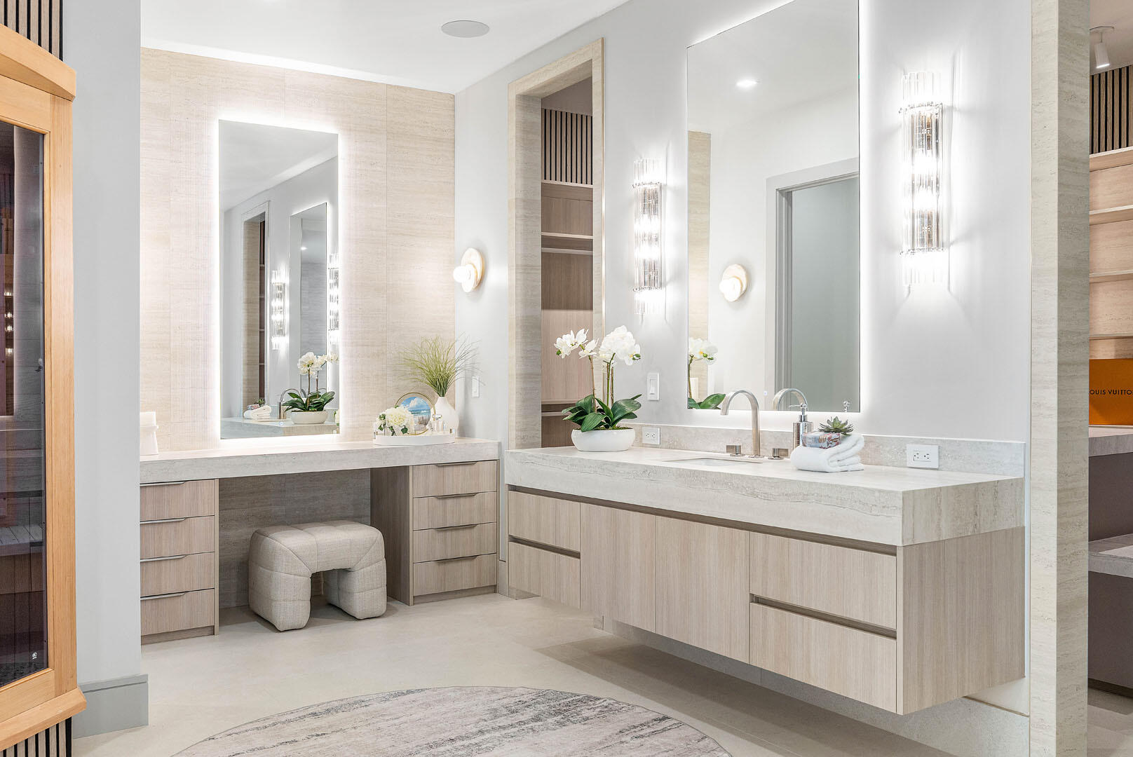 2240 Date Palm Road Boca Raton, FL 33432 - Photo 61 of 89 a bathroom with a double vanity sink mirror and bathtub