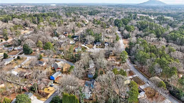 an aerial view of multiple house