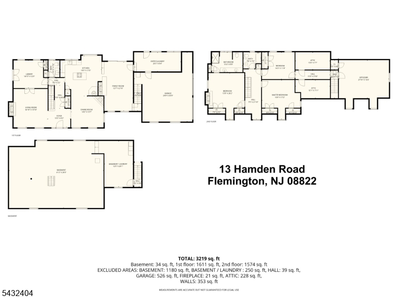 13 Hamden Road Flemington, NJ 08822 - Photo 34 of 37 a picture of floor plan