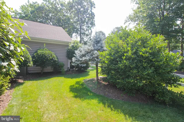 a view of backyard with seating space