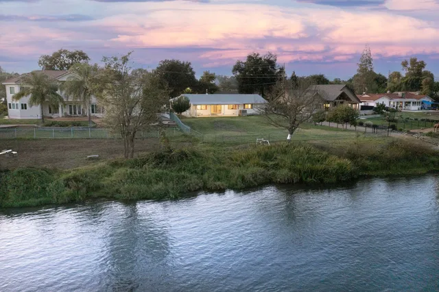 a view of a lake with a mountain