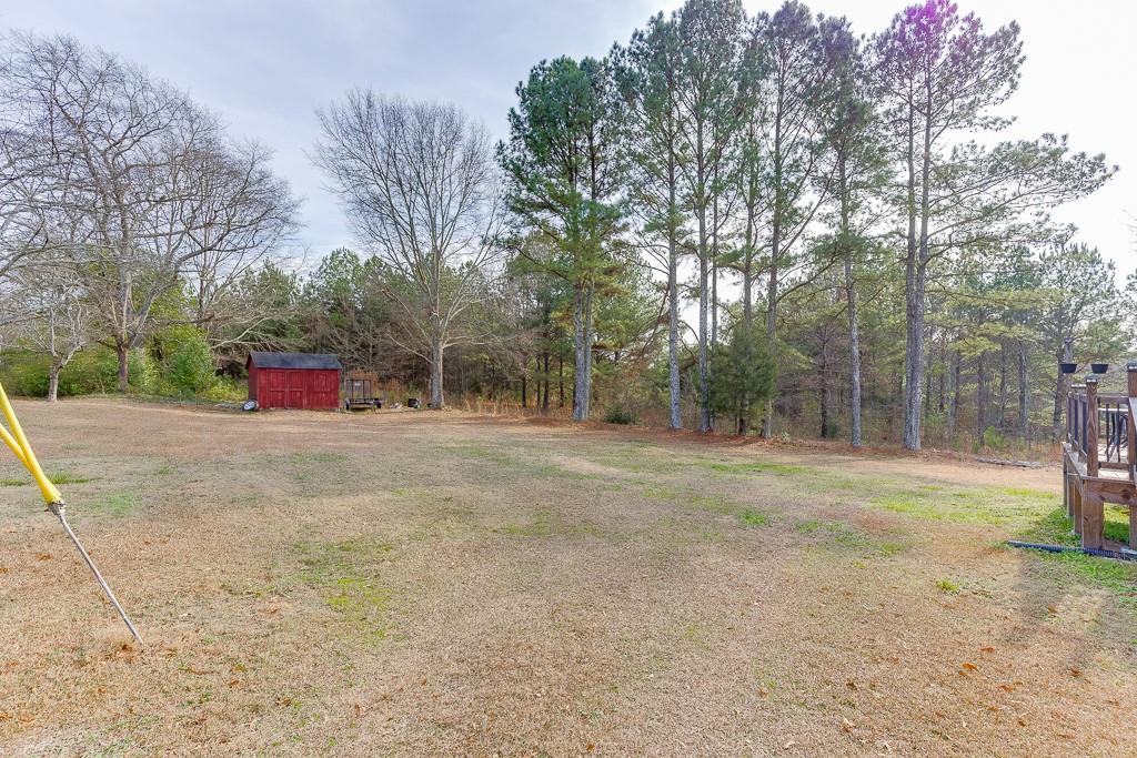 1262 Bowman Road Lawrenceville, GA 30045 - Photo 28 of 32 a backyard of a house with portable swimming pool and basket ball court