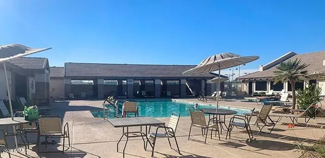 a view of a lake in middle of the town