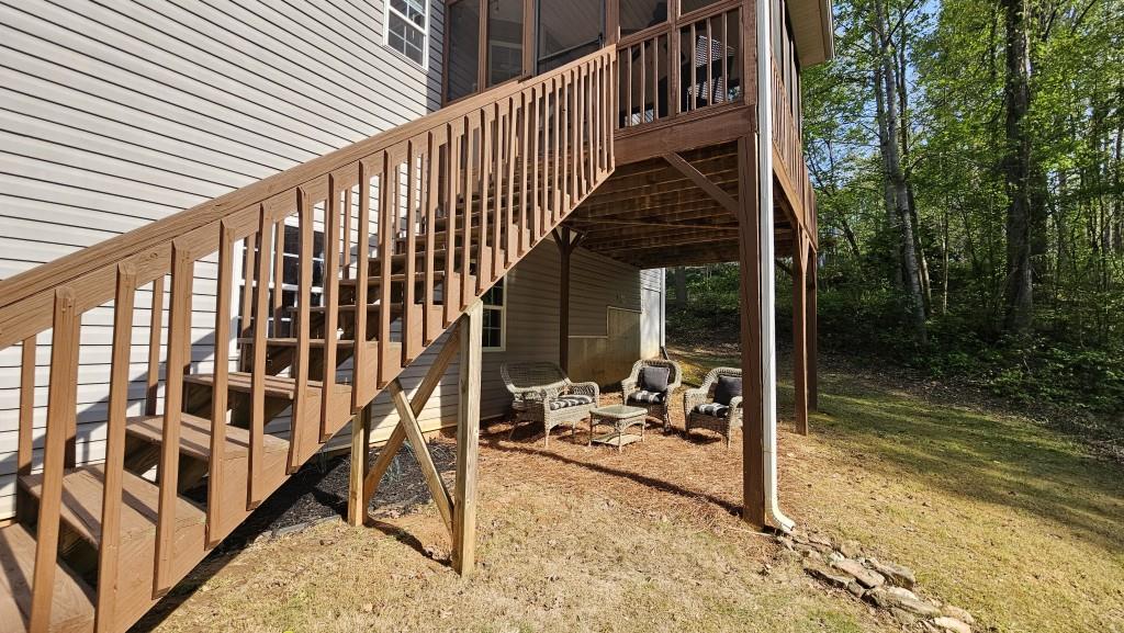 147 Oliver Drive Dallas, GA 30132 - Photo 50 of 55 a view of wooden balcony with chairs