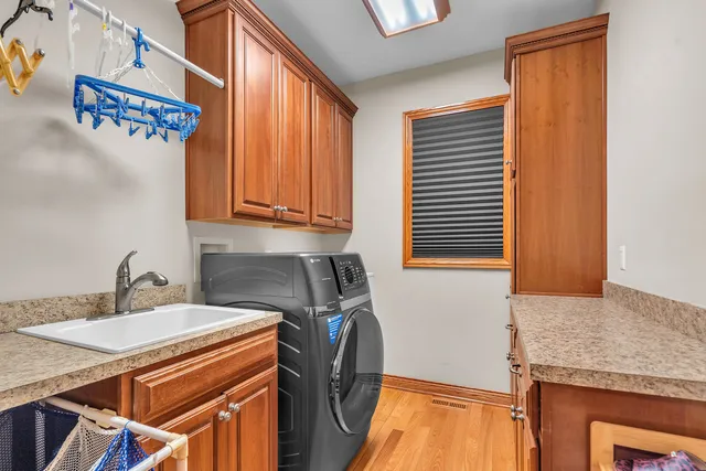 a view of a hallway with stairs
