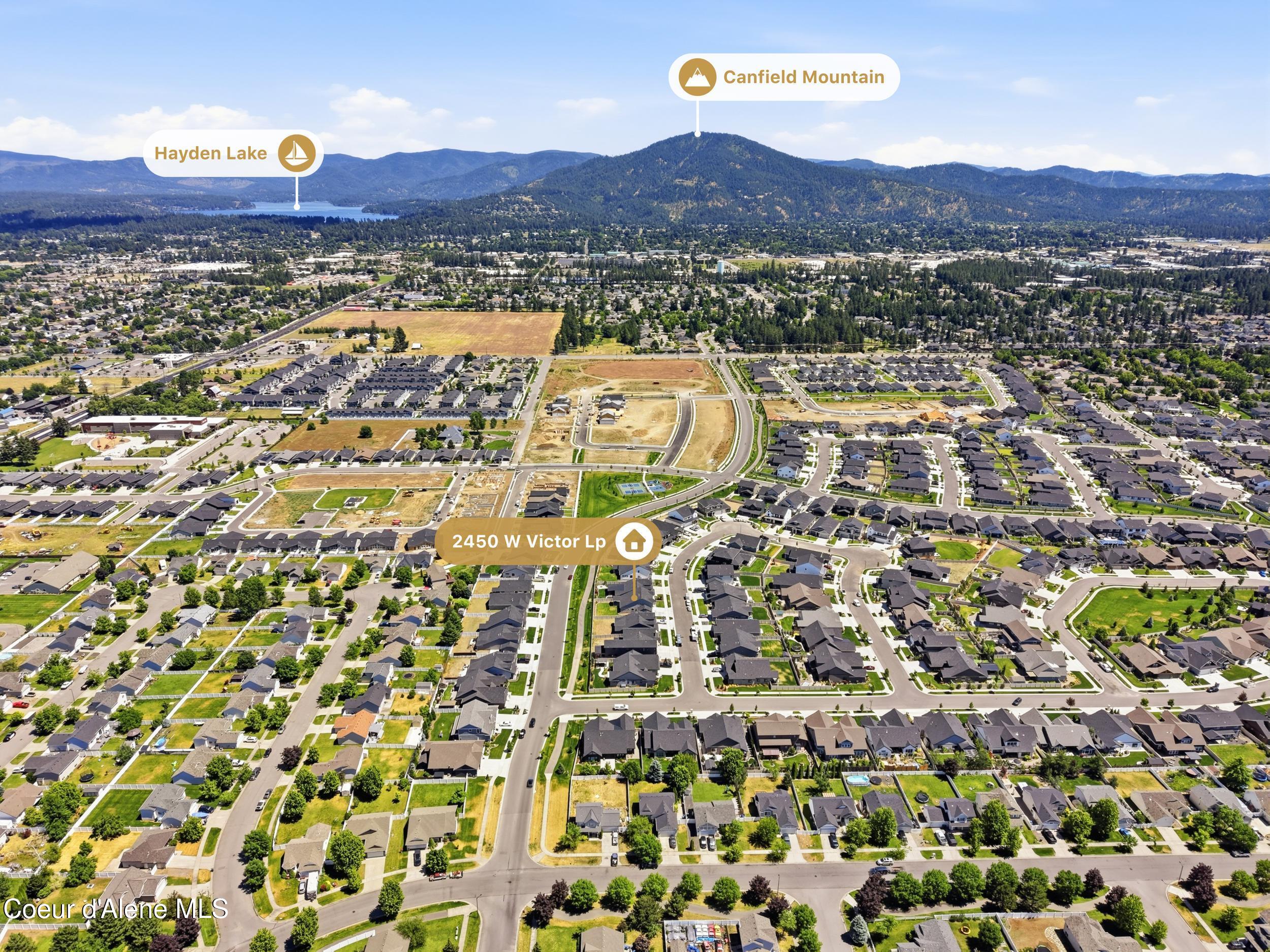 2450 West Victor Loop Coeur D'Alene, ID 83815 - Photo 44 of 49 Aerial with Locators