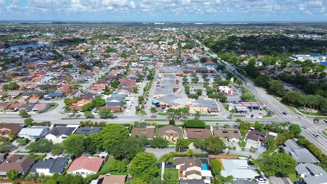 an aerial view of multiple house