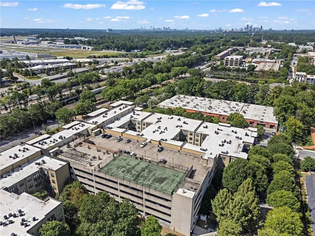 an aerial view of multiple house