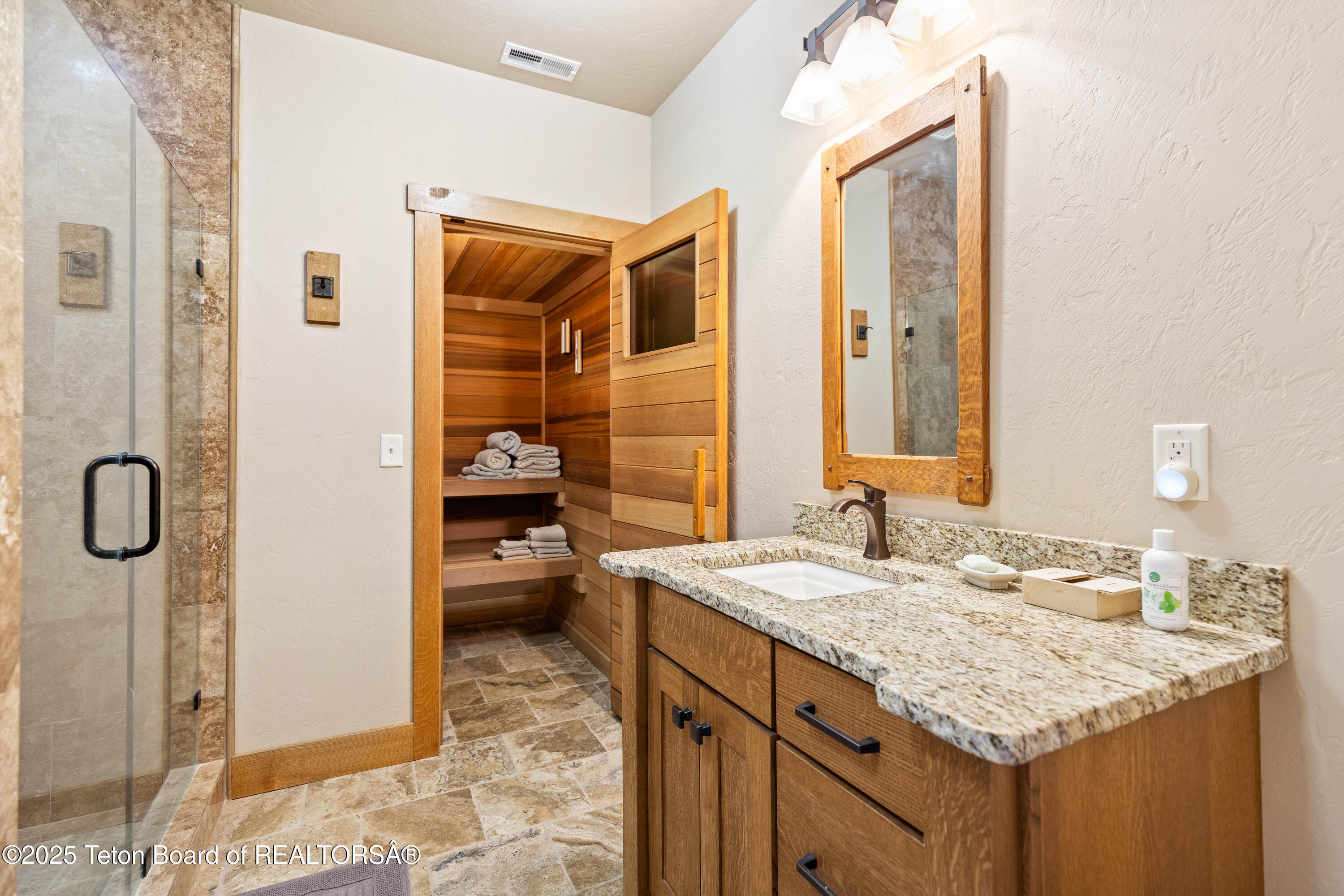374 Upper Ridge Road Alpine, WY 83128 - Photo 56 of 80 374 Upper Ridge Rd Bsmt Bath-Sauna