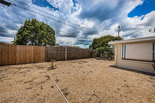 a backyard of a house