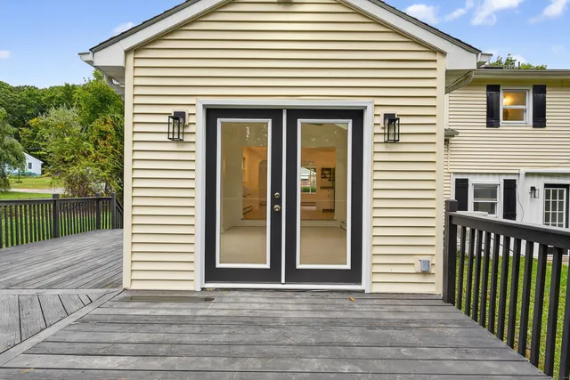 a view of a house with a balcony