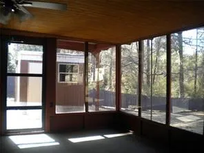 a view of a large window with an outdoor space