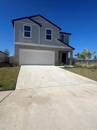 a view of backyard of house