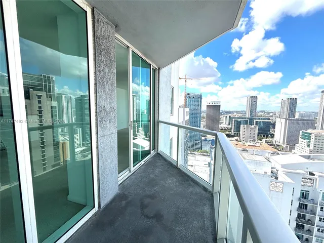 a view of city from balcony