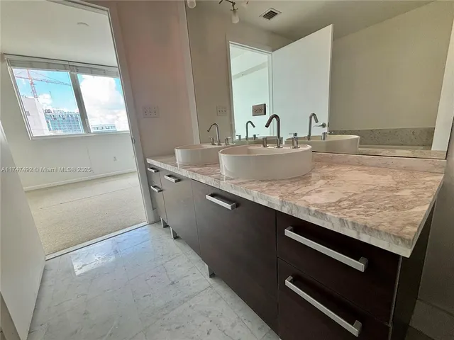 an empty room with a window