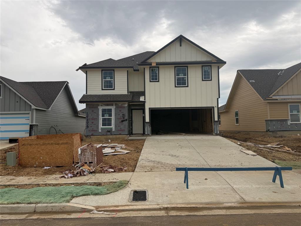 a front view of a house with entertaining space