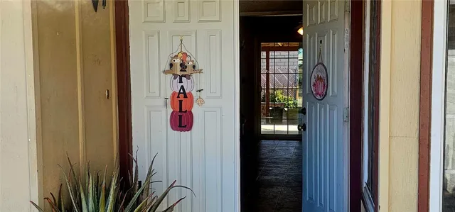 a view of an entryway door