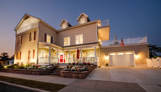 a front view of a building