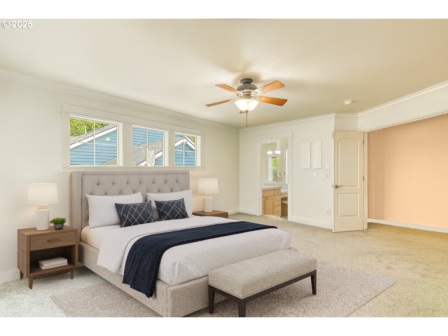11540 Southwest 58th Court Portland, OR 97219 - Photo 23 of 33 a bedroom with a bed and a chandelier