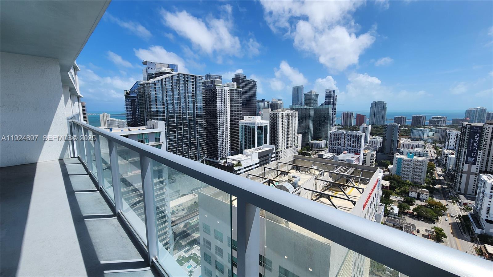 185 Southwest 7th Street, Unit 3814 Miami, FL 33130 - Photo 13 of 17 Spacious balcony with enough space for outdoor furniture.