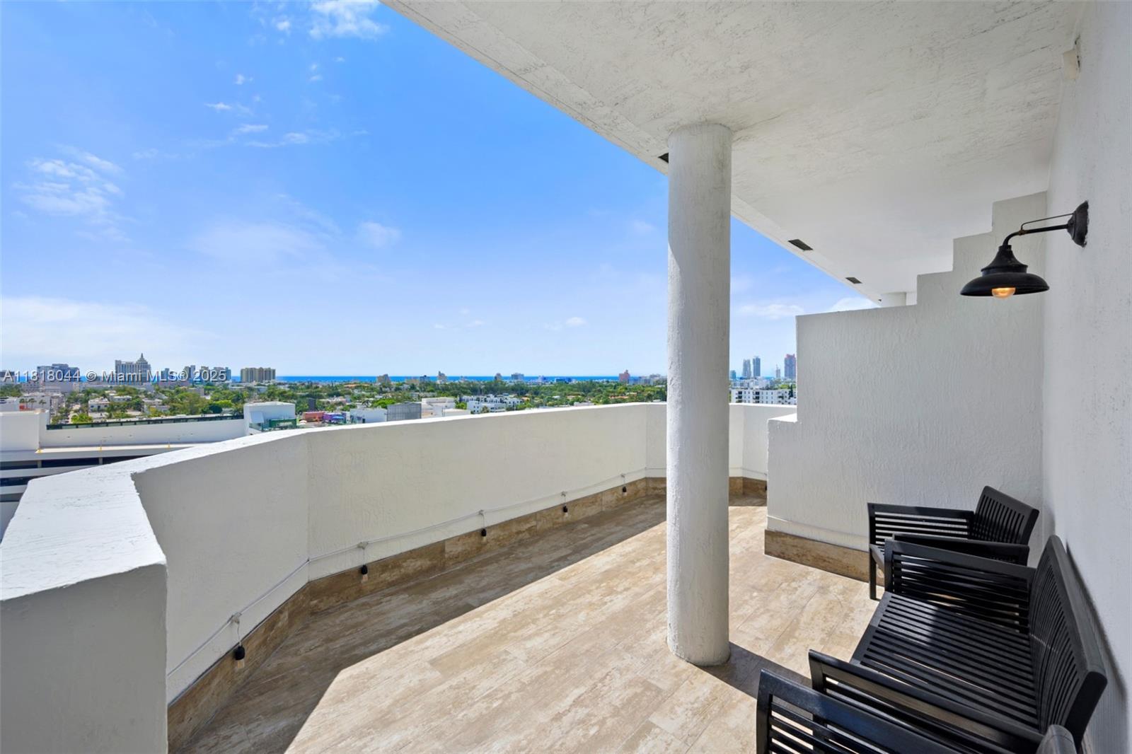 1621 Bay Road, Unit PH3 Miami Beach, FL 33139 - Photo 22 of 24 a view of balcony and city view