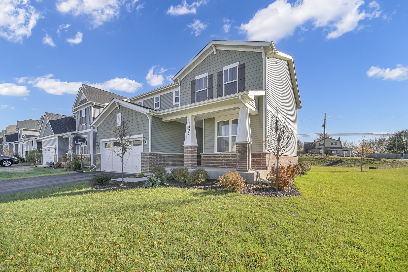 a front view of a house with swimming pool